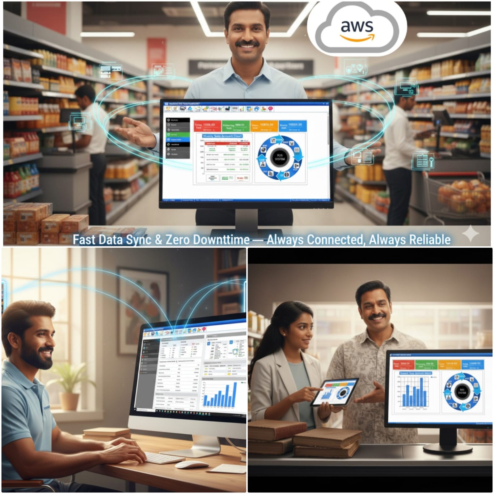 Images of big supermarket openings